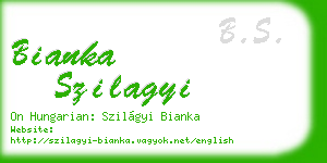 bianka szilagyi business card