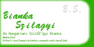 bianka szilagyi business card